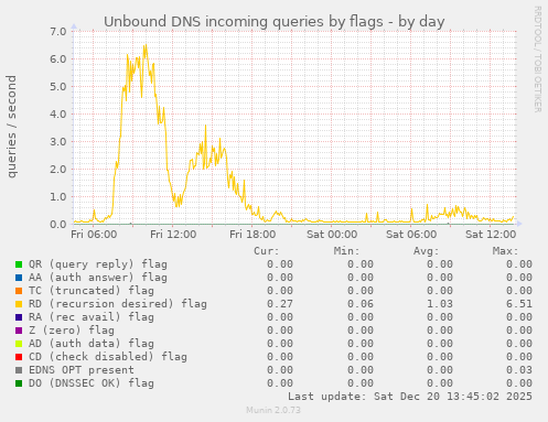 Unbound DNS incoming queries by flags